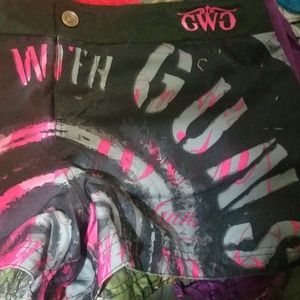 NWT GIRLS WITH GUNS SWIM SHORTS COVERUP